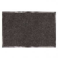 Коврик ворсовый ребристый, влаго-грязезащитный ЛАЙМА (черный), 60х90 см