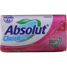 Мыло туалетное антибактериальное Absolut (Абсолют) Classic Нежное, 90 г