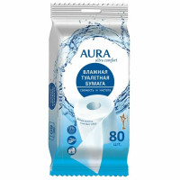 Влажная туалетная бумага Aura (Аура) Ultra Comfort Свежесть и Чистота, 80 шт