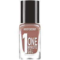 Лак для ногтей Belor Design (Белор Дизайн) One Minute Gel, 10 мл, тон 210 - Нежный мокко