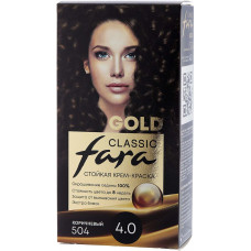 Краска для волос Fara (Фара) Classic Gold 504, тон 4.0 - Коричневый