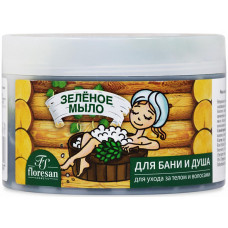 Мыло для бани и душа, для ухода за телом и волосами натуральное таежное Floresan (Флоресан) Зеленое, 450 г
