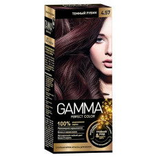 Краска-уход для волос Gamma (Гамма), тон 4.57 - Темный рубин