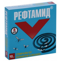 Спирали от комаров Рефтамид, 10 шт