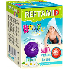Комплект Рефтамид жидкость от комаров для детей 45 ночей, 30 мл + фумигатор, без запаха