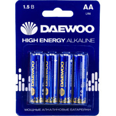 Батарейка алкалиновая (щелочная) Daewoo (Даевоо) High Energy Alkaline LR6/4BL, 4 шт