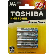 Батарейка алкалиновая (щелочная) Toshiba (Тошиба) LR03/4BL, 4 шт