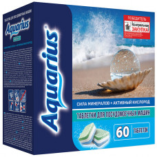 Таблетки для посудомоечных машин Aquarius (Аквариус) Сила минералов + активный кислород, 60 шт