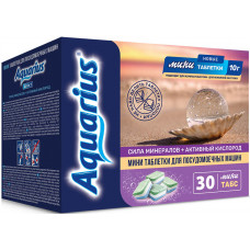 Таблетки для посудомоечных машин Aquarius (Аквариус) Сила минералов + активный кислород, мини, 30 шт