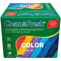 Порошок для стирки цветного белья Clean&Fresh, суперконентрат, 900 г