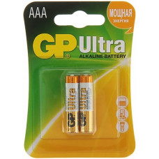 Батарейка алкалиновая GP Ultra, AAA, LR03-2BL, в блистере, 2 шт