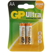 Батарейка алкалиновая GP Ultra, AA, LR6-2BL, в блистере, 2 шт