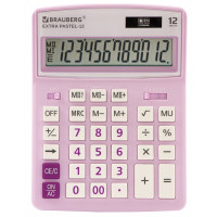 Калькулятор настольный Brauberg (Брауберг) EXTRA, двойное питание, сиреневый, 12 разрядов, 206x155 мм