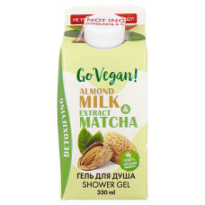 Гель для душа Go Vegan Almond Milk Matcha Extract, 330 мл