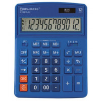 Калькулятор настольный Brauberg (Брауберг) EXTRA, двойное питание, синий, 12 разрядов, 206x155 мм