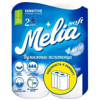 Бумажные полотенца Melia soft, 2-х слойные, 2 рулона