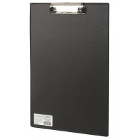 Доска-планшет с прижимом Brauberg (Брауберг) Comfort А4, картон/ПВХ, черная, 230х350 мм