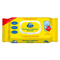 Детские влажные салфетки Папа Мама с экстрактом Алоэ, 72 шт