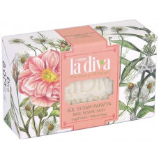 Мыло туалетное парфюмированное La Diva Роза, кунжут и ромашка, 100 г