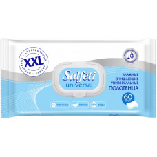 Влажные очищающие универсальные полотенца Salfeti Universal XXL с клапаном, 60 шт