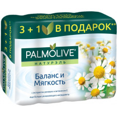 Туалетное мыло Palmolive (Палмолив) Баланс и Мягкость с экстрактом ромашки и витамином Е,  4*90 г