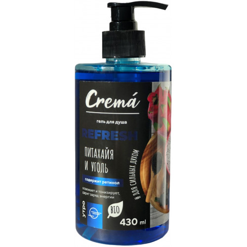 Крем-гель для душа CREMA Питахайя и Уголь, 430 мл Крем-гель для душа CREMA Питахайя и Уголь, 430 мл