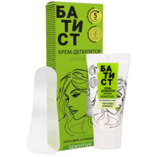 Крем-депилятор для лица БАТИСТ SENSITIVE с экстрактом алоэ вера и ромашки, 50 мл Крем-депилятор для лица БАТИСТ SENSITIVE с экстрактом алоэ вера и ромашки, 50 мл