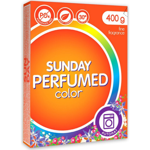 Стиральный порошок для цветного белья Sunday (Сандей) парфюмированный, 400 г Стиральный порошок для цветного белья Sunday (Сандей) парфюмированный, 400 г
