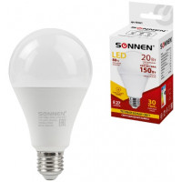 Лампа светодиодная Sonnen 20 (150) Вт, цоколь E27, грушевидная, теплый белый свет, 30000 ч