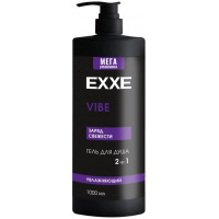 Гель для душа 2 в 1 EXXE men VIBE Увлажняющий, 1000 мл