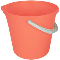 Ведро пищевое пластмассовое с носиком, цвет коралловый, 10 л