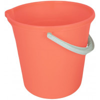 Ведро пищевое пластмассовое, цвет коралловый, 7 л
