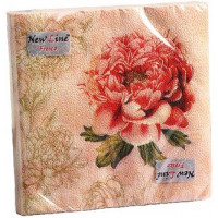 Салфетки сервировочные Fresco (Фреско) Пионы, 33х33 см, 20 шт Салфетки сервировочные Fresco (Фреско) Пионы, 33х33 см, 20 шт