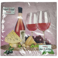 Салфетки сервировочные Fresco (Фреско) Бокалы, 33х33 см, 20 шт Салфетки сервировочные Fresco (Фреско) Бокалы, 33х33 см, 20 шт