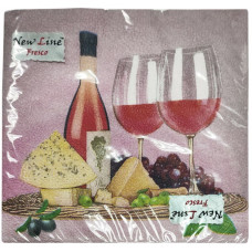 Салфетки сервировочные Fresco (Фреско) Бокалы, 33х33 см, 20 шт