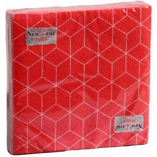 Салфетки сервировочные Fresco (Фреско) Кубики 3D Красные, 33х33 см, 20 шт Салфетки сервировочные Fresco (Фреско) Кубики 3D Красные, 33х33 см, 20 шт