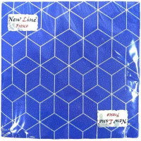 Салфетки сервировочные Fresco (Фреско) Кубики 3D Синие, 33х33 см, 20 шт Салфетки сервировочные Fresco (Фреско) Кубики 3D Синие, 33х33 см, 20 шт