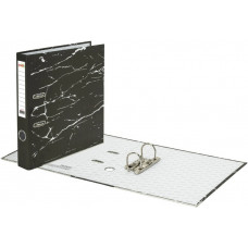 Папка-регистратор STAFF Profit с мраморным покрытием, с уголком, черная, 50 мм