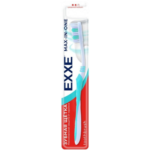 Зубная щетка EXXE Max-in-one, щетина средней жесткости Зубная щетка EXXE Max-in-one, щетина средней жесткости
