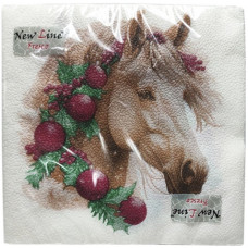 Салфетки сервировочные Fresco (Фреско) Огненная лошадь, 33х33 см, 20 шт