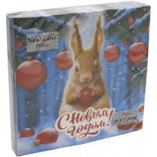 Салфетки сервировочные Fresco (Фреско) Зимняя белочка, 33х33 см, 20 шт Салфетки сервировочные Fresco (Фреско) Зимняя белочка, 33х33 см, 20 шт