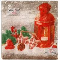 Салфетки сервировочные Fresco (Фреско) Новогодний фонарь, 33х33 см, 20 шт Салфетки сервировочные Fresco (Фреско) Новогодний фонарь, 33х33 см, 20 шт