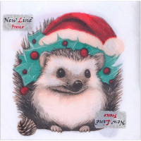 Салфетки сервировочные Fresco (Фреско) Новогодний ежик, 33х33 см, 20 шт Салфетки сервировочные Fresco (Фреско) Новогодний ежик, 33х33 см, 20 шт