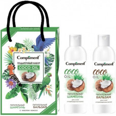 Подарочный набор Compliment Coco Oil Питательный (шампунь 200 мл, бальзам для волос 200 мл)