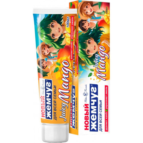 Зубная паста Новый Жемчуг Juicy Mango, 100 мл Зубная паста Новый Жемчуг Juicy Mango, 100 мл