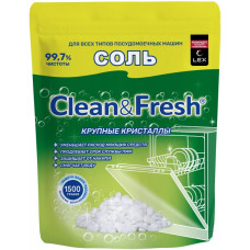 Соль гранулированная для посудомоечных машин Clean & Fresh, 1500 г