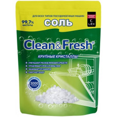 Соль гранулированная для посудомоечных машин Clean & Fresh, 3000 г