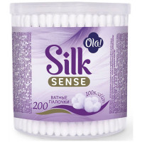 Ватные палочки Ola! (Ола!) Silk Sense в пластиковой банке, 200 шт