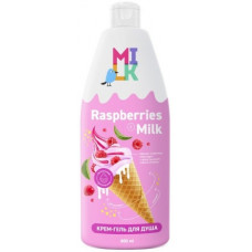 Крем-гель для душа Milk (Милк) Молоко и Малина, 800 мл