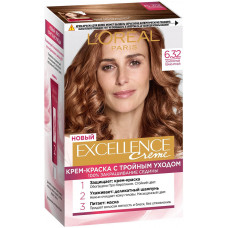 Краска для волос L'Oreal (Лореаль) Excellence Creme, тон 6.32 - Золотистый темно-русый